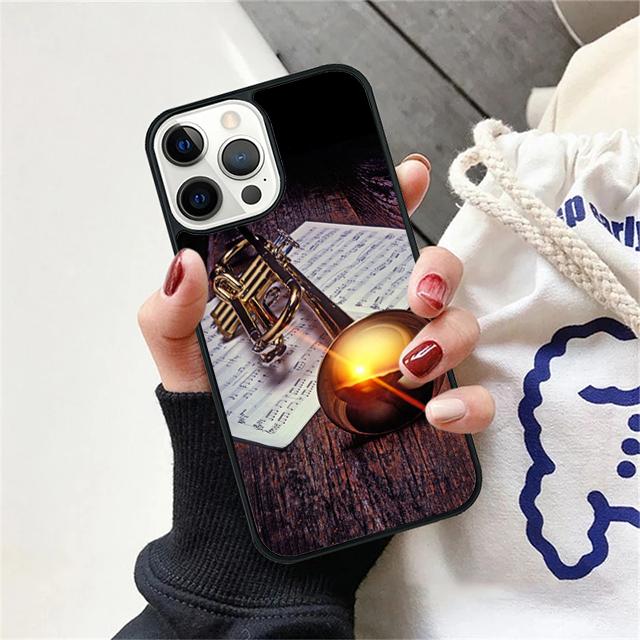 Piccolo Trumpet Brass Instruments Phone Case Cover For iPhone 17 Air 15 16e 14 13 12 Pro Max 11 Pro Max Plus Coque