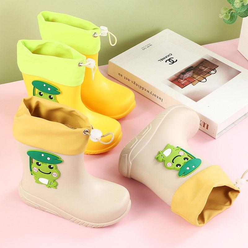 Children's rain shoes boys new outdoor rain shoes boys baby non-slip waterproof cartoon cute rain shoes girls rain boots
