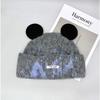 Cute cat ears wool hat female winter gradual change color ear hat cold age reduction versatile face small knitted cold hat