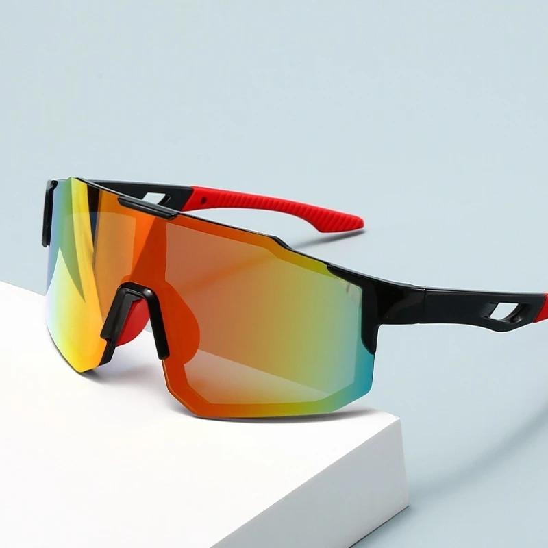 4 STÜCKE Neue Radsport-Sonnenbrille Großrahmen UV400 Tönungen UV-Schutz Outdoor-Sportarten Winddicht Anti-Ultraviolett Wandern Klettern