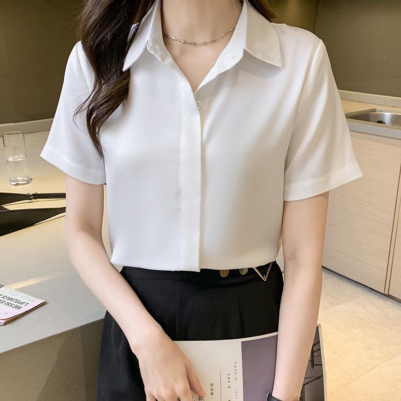Damska biała satynowa koszula formalna z długim rękawem 2025: Odporna na zagniecenia, wysokiej klasy odzież profesjonalna na jesień/zimę do nauczania i na rozmowy kwalifikacyjne