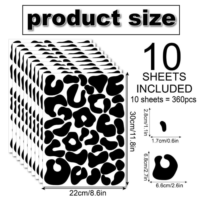 Leopard print wall stickers irregular dots simple style black texture home decoration background wall self-adhesive wall stickers