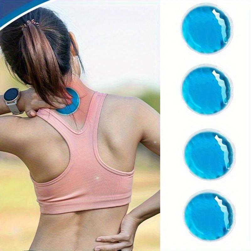 4pcs Reusable Gel Ice Pack Hot Cold Compress, Small Round Ice Packs for Body Pain Relief, Perfect for Family & Travel Use