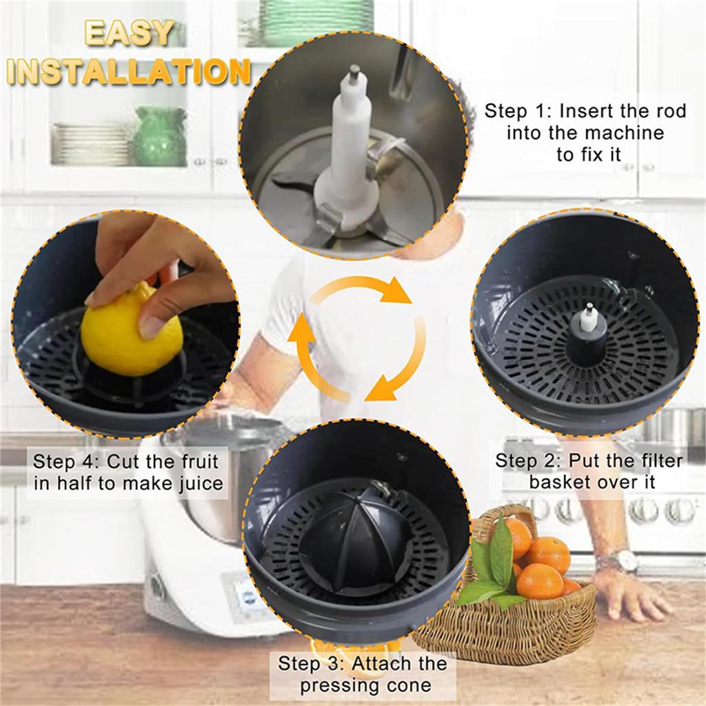 Plastic Juicer Orange Press Strainers Basket with Press Cone Juicer Accessories Juicing Machine Part for Thermomix TM5/6