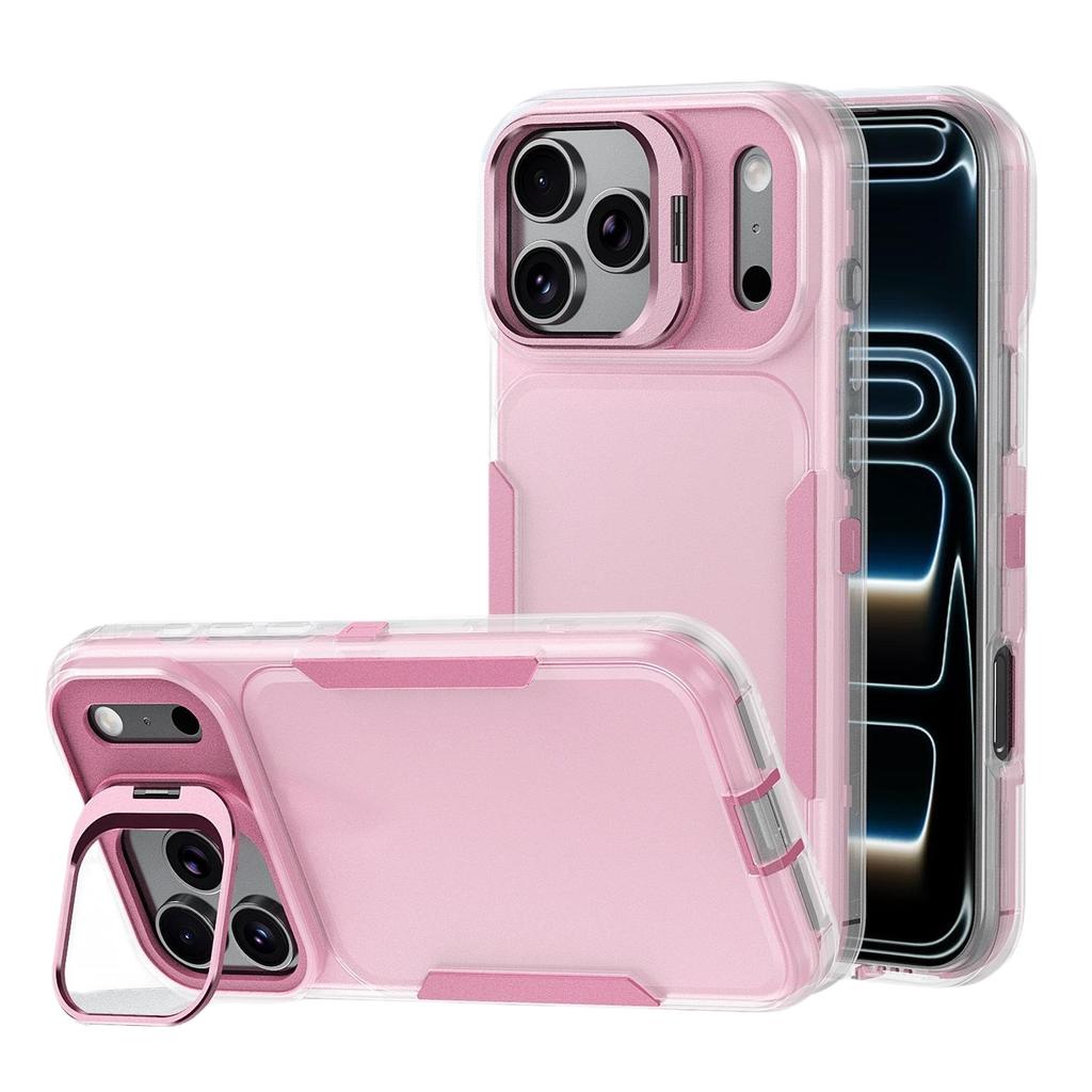 Heavy Duty Alloy Lens Holder Case for iPhone 17 ProMax 16 15 14 Plus 13 12 Air 17e Matte Anti-fingerprint Impact Resistant Cover