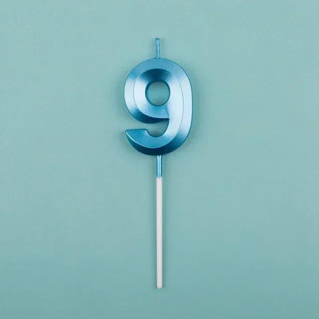 1pcs 0-9 Number Digital Candles Cake Decorations Romantic Blue Pink Candles Topper for Kids Happy Birthday Baby Shower Creative