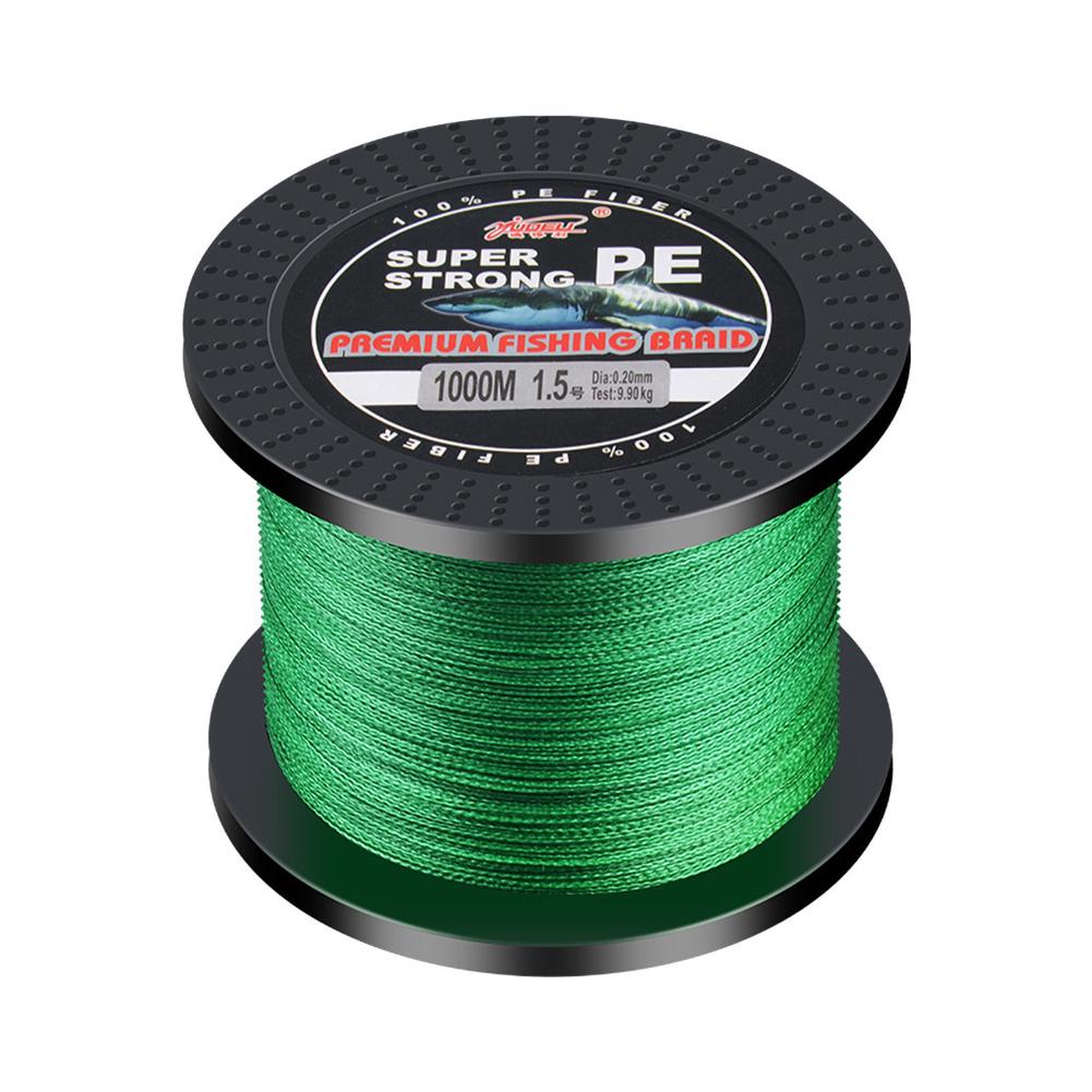 Buy Fishing Line 1000M PE Braided Fishing Line 4 Strands Multifilament ...