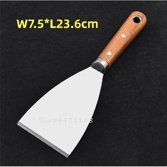 1pcs 1/2/3/4/5/6inch High quality Putty Knife Scraper Painting Decoration Tool Stainless Steel Blade Scraper Wooden Handle 236mm