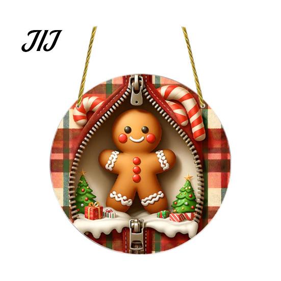 Christmas Tree Hanging Ornaments Double-sided Acrylic Ornaments, Xmas Cartoon Snowman/Penguin/Gingerbread Man/Santa Claus Double Sided Decorations