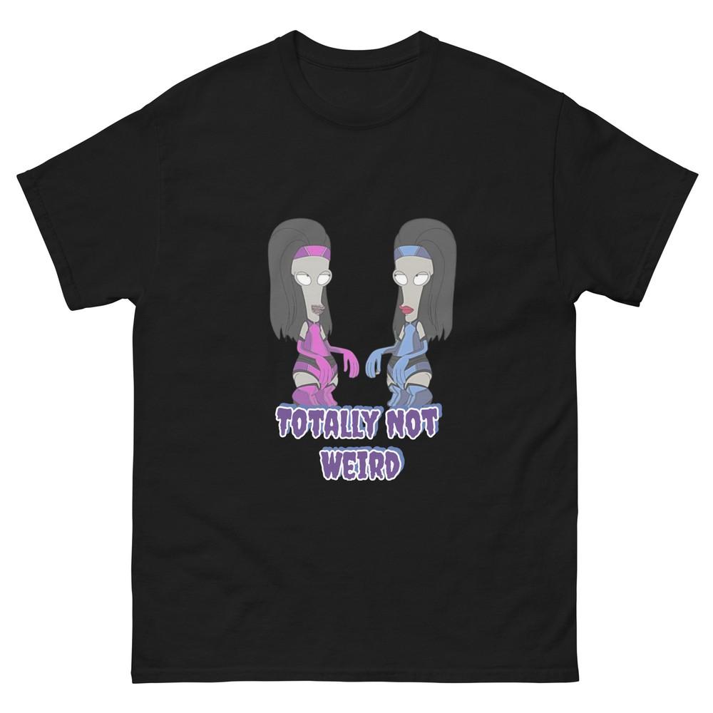 

Roger American Dad Tee, Funny Shirts, Roger as Mileena and Kitana MK T-shirt 4XL