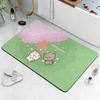 Character P-Peach And Goma Floor Mat Eco Diatomite Antibacterial Odor-Resistant Floor Mat & Drain Pad for Kitchen & Bathroom