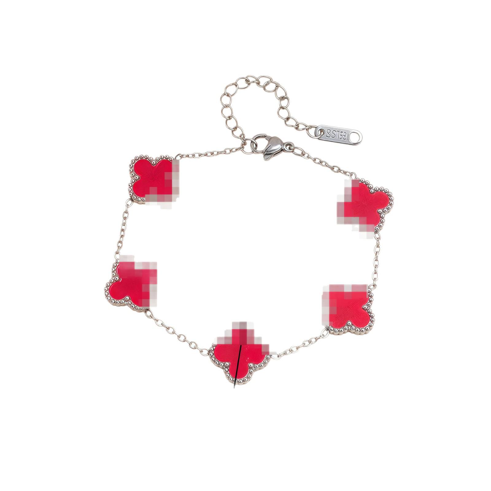 Элегантный Браслет с Четырехлистником - Нержавеющая Сталь и Титан чёрный