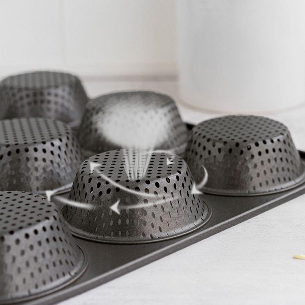 4/9/12 Loch Hamburgerbrötchen Backform Kohlenstoffstahl Backform Hamburger Brotform Fast-Food-Restaurants