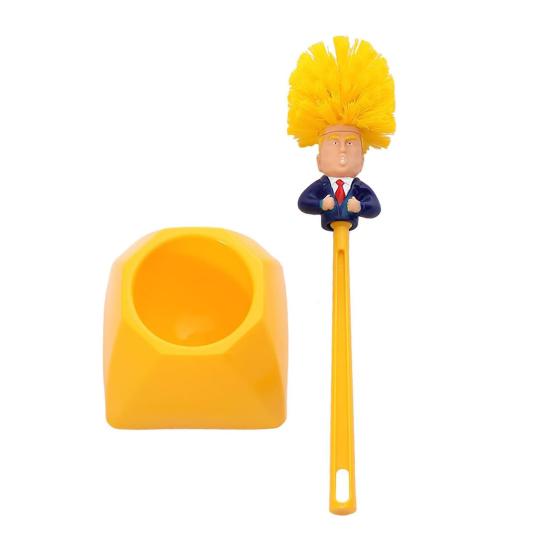 1/2 szt. Szczotka do WC z długą rączką Dekoracja lalki z kreskówki Szczotka do czyszczenia łazienki z podstawką Humorystyczny wystrój łazienki