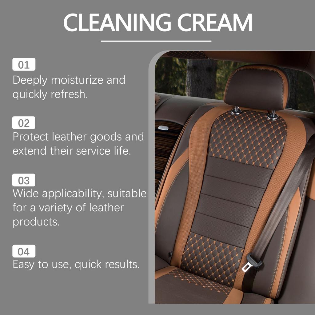 Auto-Innenraum-Ledercreme, Lederpflege, Reinigungspflege, Aufhellungs- und Poliercreme, 100 g