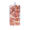 Copper Tube Connector Kits 250pcs 7 Different Diameters 1.5mm 2.0mm 2.5mm 3.0mm 4.0mm 5.0mm 6.0mm; 12mm 0.47inch Length