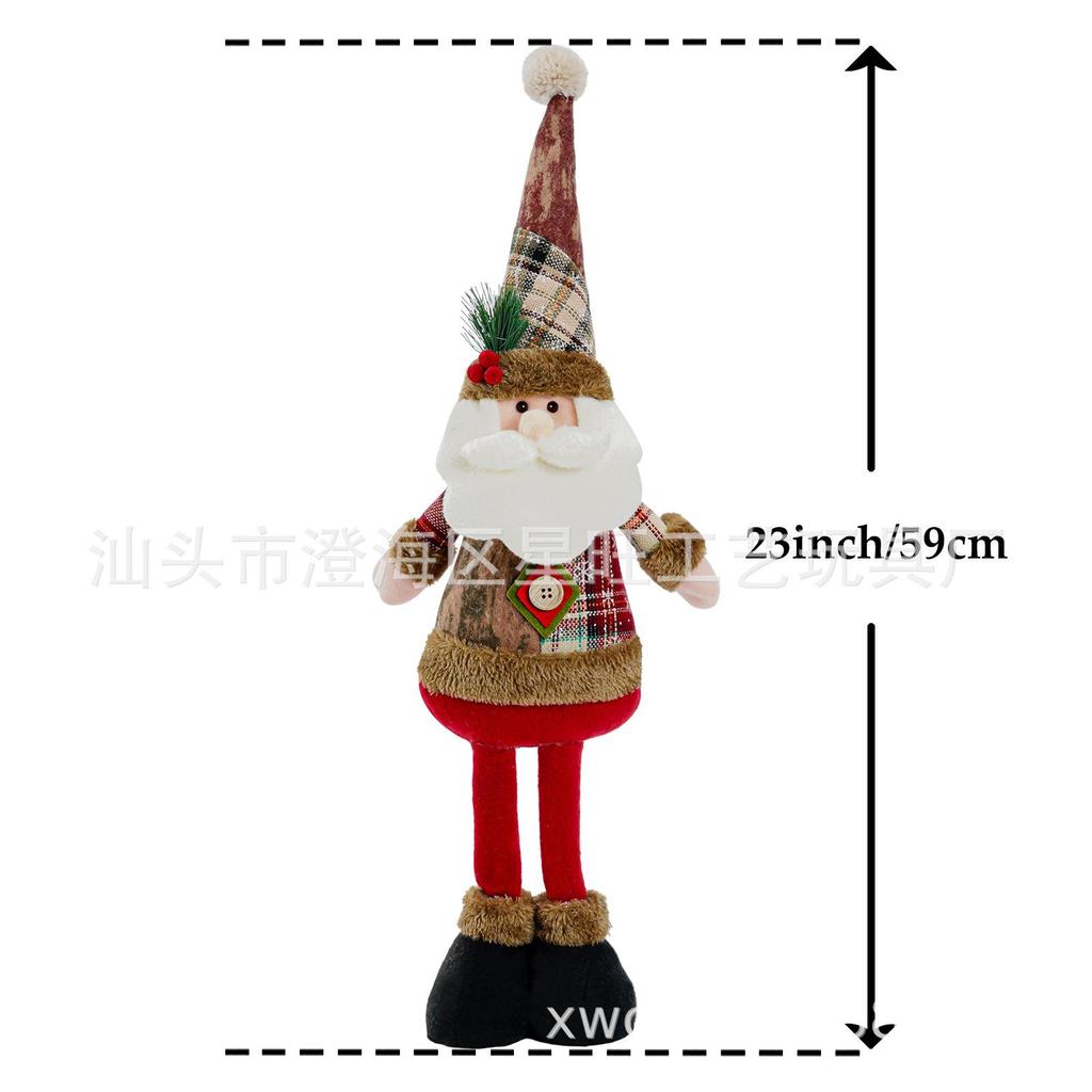 Christmas Doll Christmas Telescopic Old Man Snowman Elk Christmas Decoration Supplies Christmas Atmosphere Decoration