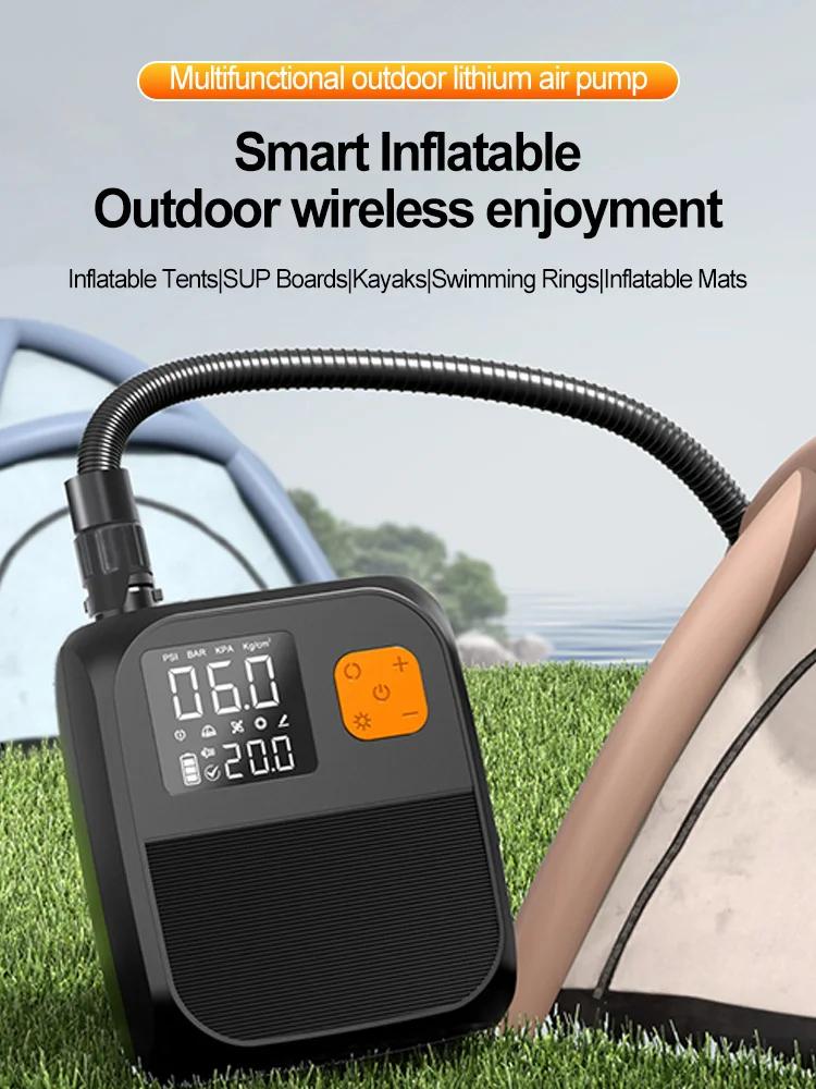 Elektrická pumpa na paddleboard dobíjecí 20PSI SUP pumpa dvoustupňové nafukování přenosná elektrická pumpa pro kajaky, windwingy, SUPy