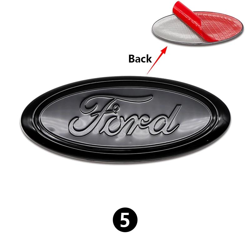 

New 2026 Car Sticker 1Pc 17.5cm Car Front Rear Emblem Badge Trunk Hood Decal Sticker For Ford Edge Escape Fiesta Transit Ranger