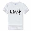 Love Guns AK-47 AK47 AK 47 men's t shirt black top quality Cool Casual pride shirt men New Fashion tops Short sleeved t shirt