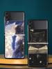 Cartoon Art Hard PC Phone Case For Samsung Galaxy Z Flip 7 6 5 4 Black Cover For Galaxy Z Flip 3 Foldable Fundas Shell Funda Bag