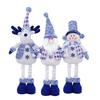 Yousheng Long Leg Christmas Plush Doll Standing Santa Snowman Reindeer Figure with Stretchable Leg for Holiday Winter Home Decoration