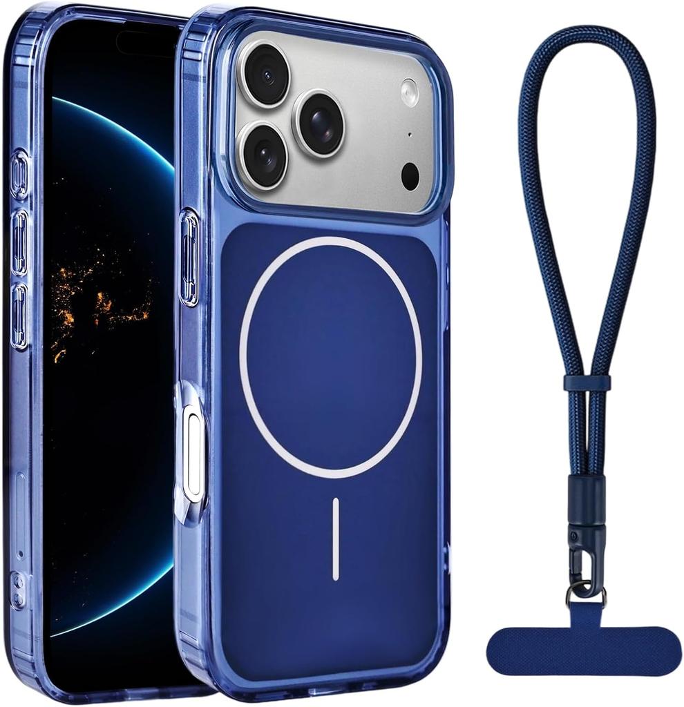 Magnetic Case for iPhone 17 Pro Max 17Air with Wrist Lanyard Strap MagSafe, Shockproof Protection Phone Cover for 17 Pro Max