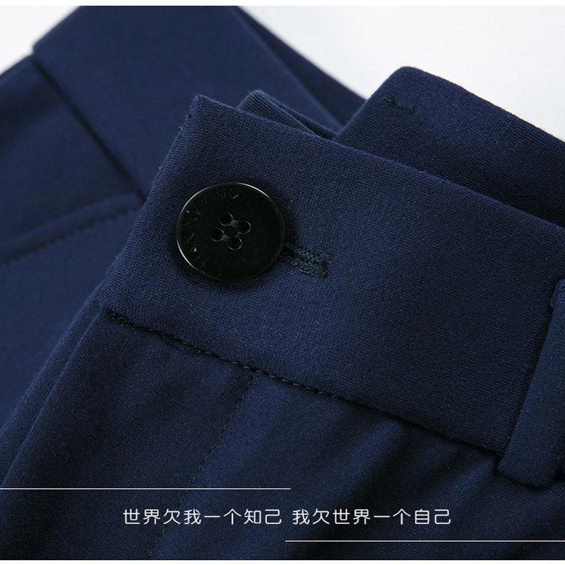 Office Lady Solid Slim Pencil Suits Pants Spring Autumn New Korean Fashion All-match Women High Waist Casual Straight Trousers