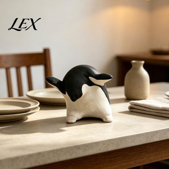 Housewarming Present Ideas Cute Penguin Figurine, Nordic Style Small Animal Statue, Whimsical Healing Room Decor Desk Shelf Tabletop Ornament,