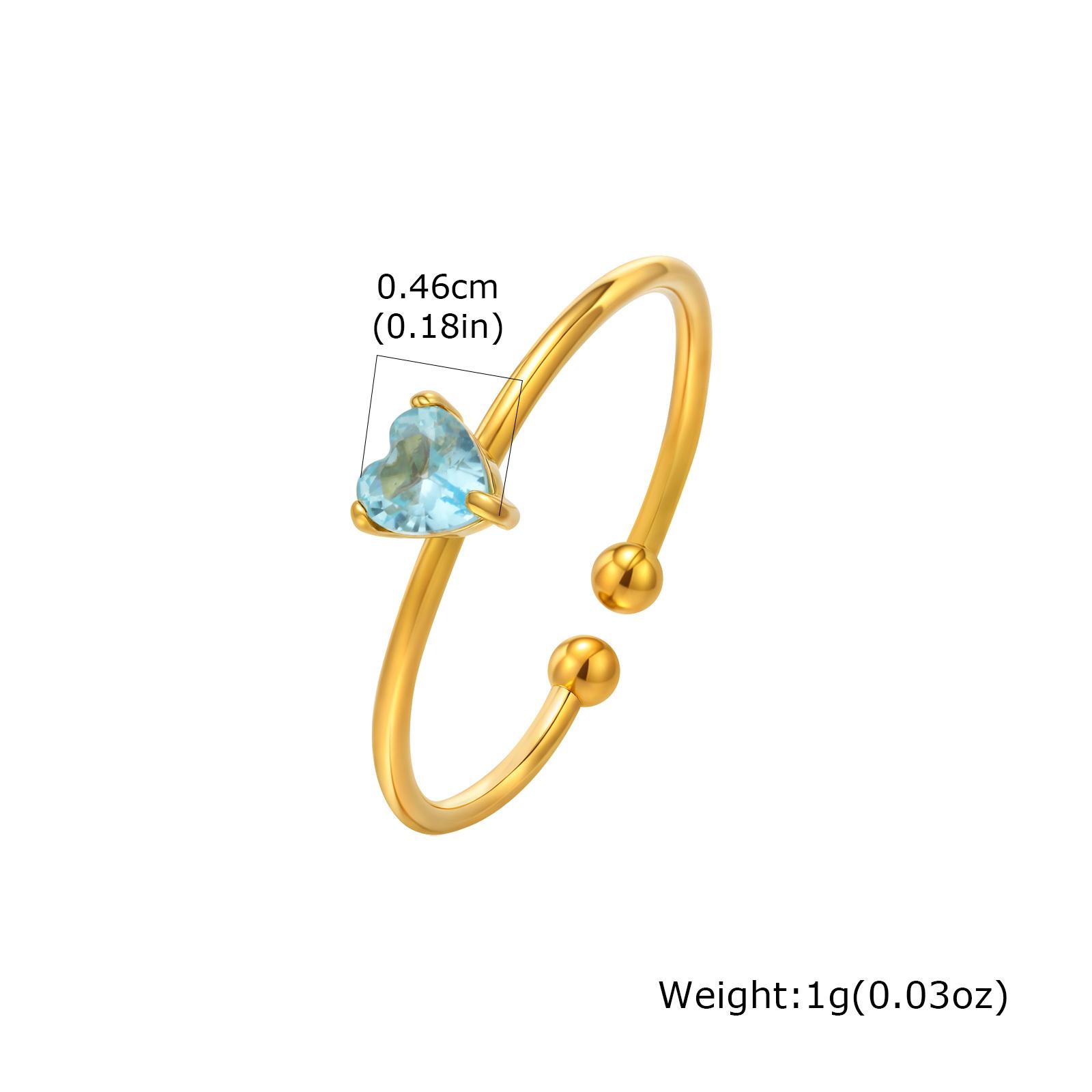 

Vnox Wedding Heart Rings For Women Girlfriend, Stainless Steel CZ Stones Inlaid Adjustable Ring, Couple Jewelry Accessories