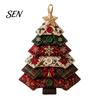 Quilting Crafts for Halloween DIY Quilted Fabric Tree Kit, Sewing Craft Reusable Holiday Table Centerpiece Handmade Christmas Hanging Ornament