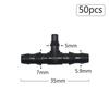 50pcs 3/5 4/7mm Garden Hose Barbed Connectors Tee Elbow Cross End Plug Fitting Coupling Drip Irrigation System Watering