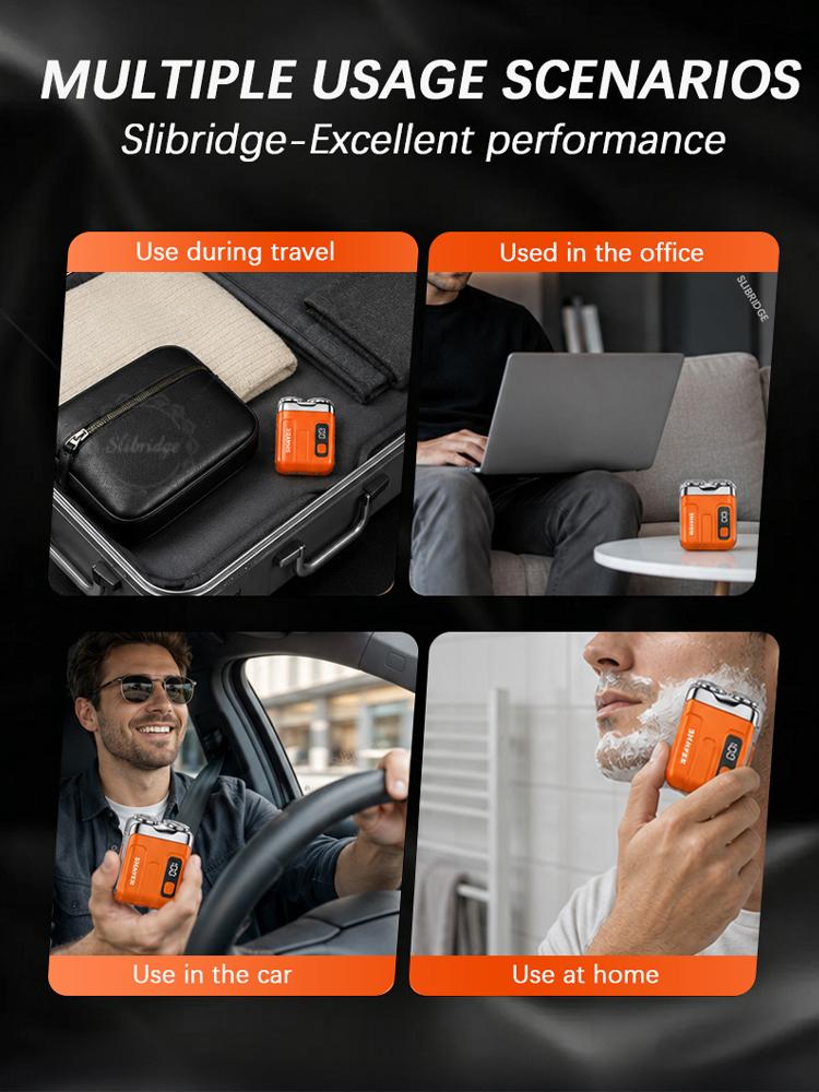 Mens Electric Shaver Rechargeable Waterproof Mini Portable Beards Razor Wet/dry