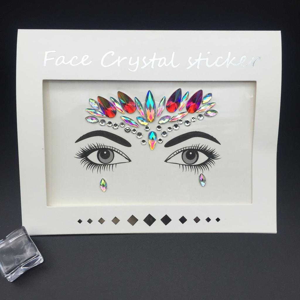 Crystal Tattoo Sticker Glitter Eyeliner Eyebrow Makeup Face Eyes Diamond Temporary Tattoo Rock Rhinestone 3D Eyeliner Stickers
