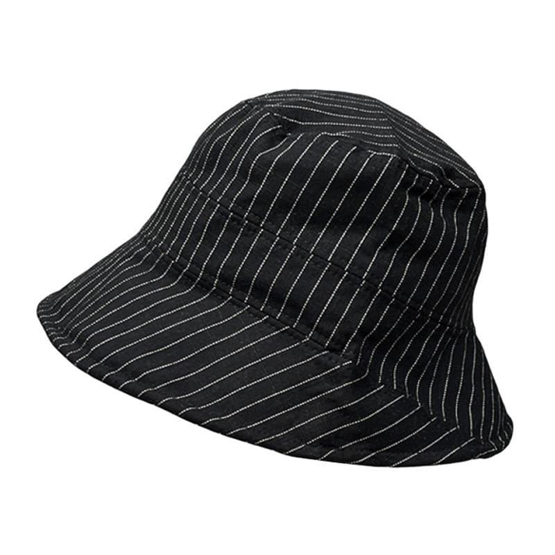 25 Simple Striped Cotton And Linen Fisherman Hats For Children, Light And Breathable Face-Covering Versatile Basin Hats In Summer