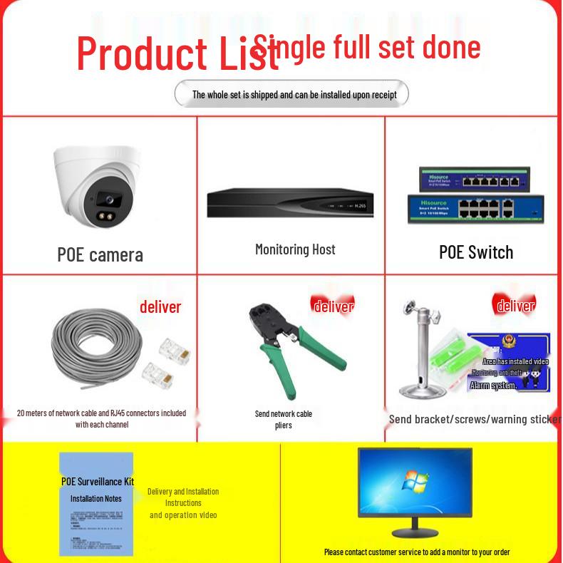 8MP PoE 4K HD Surveillance Camera Kit for Home & Office