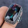 Ammolite Gemstone Handmade 925 Sterling Silver Jewelry Ring Size 8 V8a84