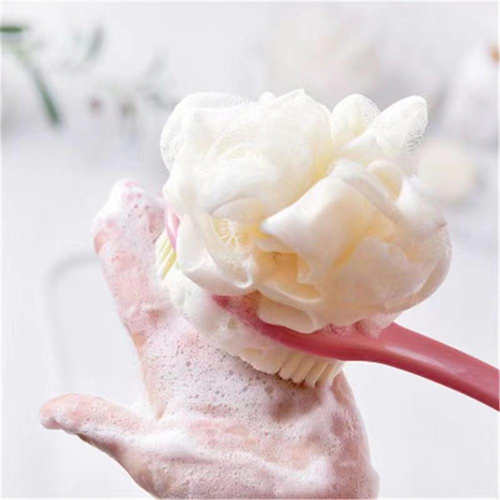 Portable Doublesided Bath Scrub Brush Long Handle Scrub Back Brush Exfoliating Brush Soft Bristles Skin Friendly Brush Back Tool