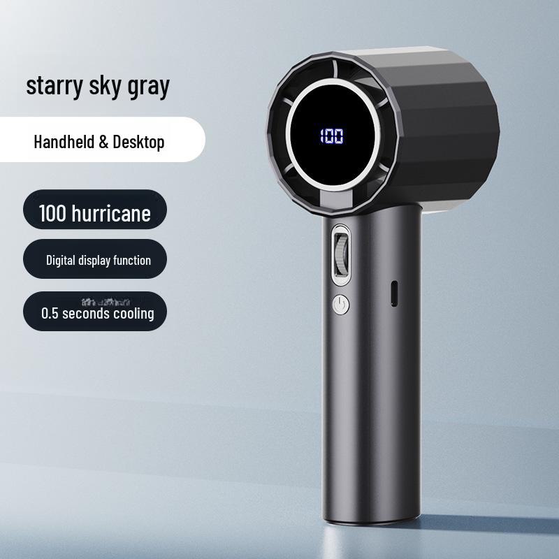 

Самый продаваемый в Юго-Восточной Азии портативный 100-скоростной мини-турбинный вентилятор GS5 с USB-зарядкой и цифровым дисплеем серый