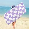 Wavy Black White Checkerboard Beach Towel Soft Quick Dry Absorbent Swim Towel Large Lightweight Portable Beach Blanket