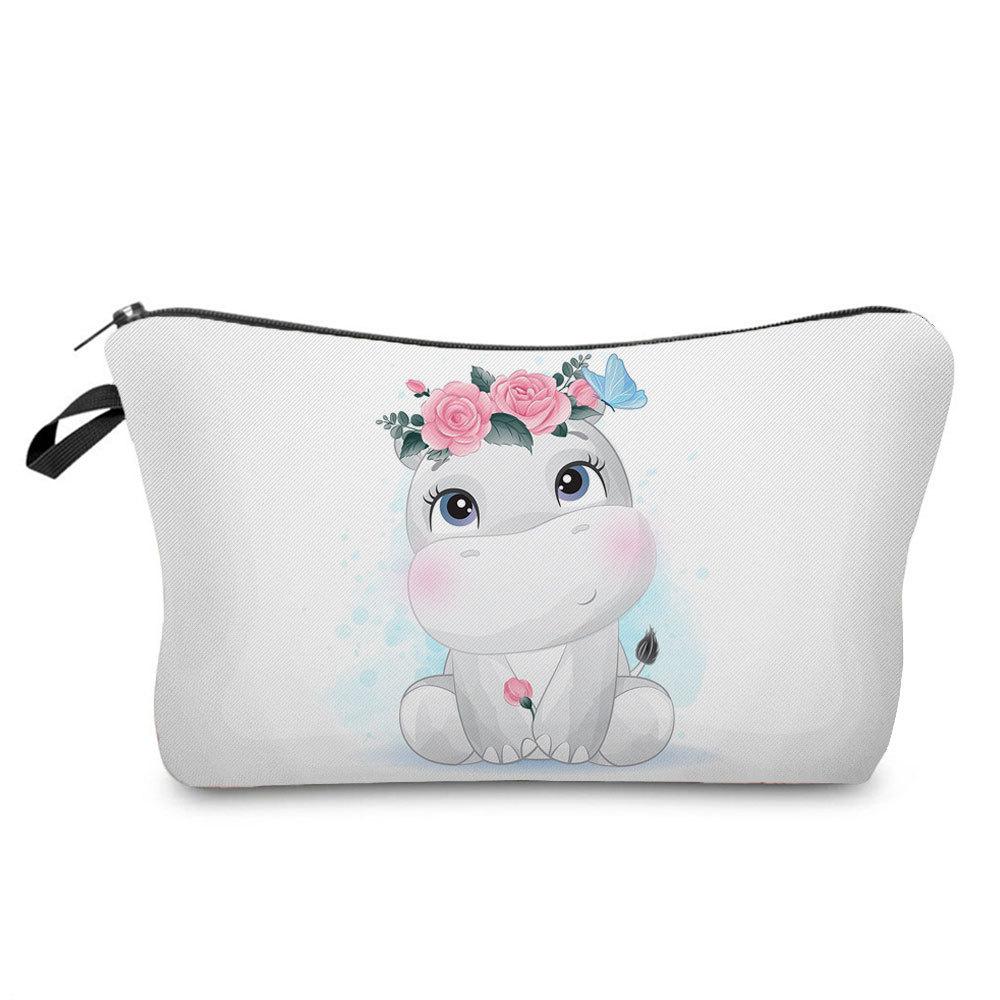 Women Animal Print Cosmetic Bag Toiletries Organize Travel Storage Case 6763