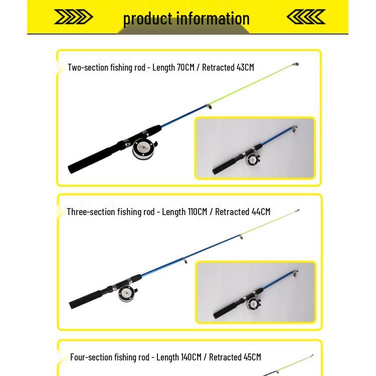 Children's Fiberglass Fishing Rod Set for Shrimp & Crab - Ultra-Hard Parent-Child Park Fishing Rod