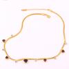 2026 New 18k Gold Plated Chain Necklace Women with Cubic Zircon,Green Stone Rainbow CZ Snake Necklace Adjustable Choker Jewekry