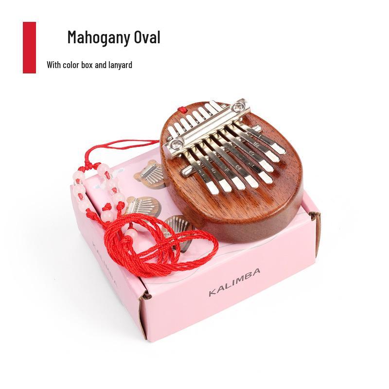Mini Mahogany Crystal Kalimba Finger Piano Toy - Eight-Tone Thumb Piano Musical Instrument Gift