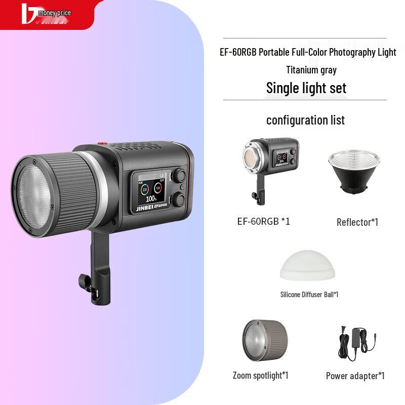 JINBEI EF-60RGB LED RGB Handheld Photography & Live Streaming Fill Light