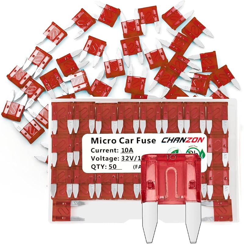 Chanzon UL Listed 20A Mini Blade Fuse ATM/APM 10Pcs 20 Amp 32V Auto Fuses Fast Blow for Automotive Car RV Truck SUV 50PCS