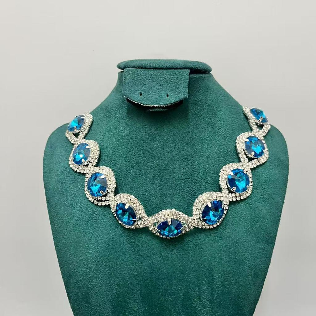 Wind Red, White, Blue And Black Crystal Bracelet, Super Flash Full Diamond Luxury Bracelet Women, Shiny Rhinestone Bracelet Hand Jewelry