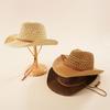 Wide Brim Western Sun Hat Breathable And Waterproof For Outdoor Adventures PP Outdoor Straw Hats Cowboy Hat Beach Cap
