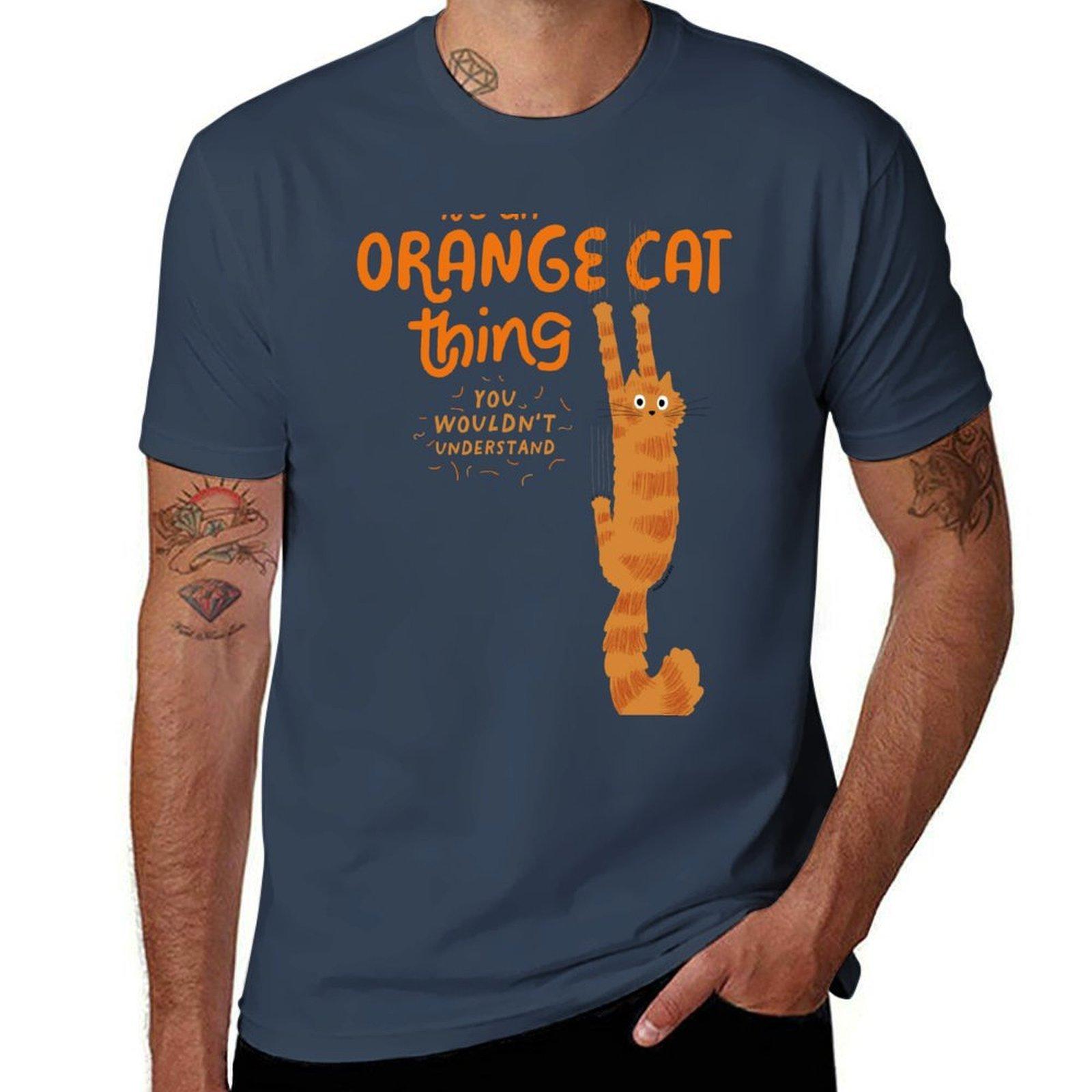 Its An Orange Cat Thing Funny Tabby Cat Holding On with Claws TShirt anime t shirts for Unisex TShirt S