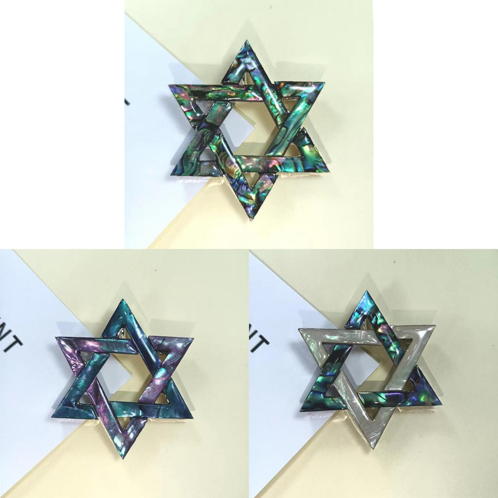 Retro Shell Brooch Pin With Star Shape For Fashion Accessories